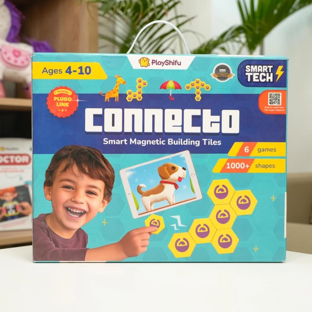Connecto | Building Magnetic Tiles Toy | Ages 4-8