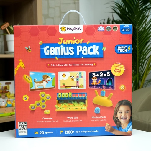 Junior Genius Pack | Math, English, and Engineering Toy | Ages 4-10